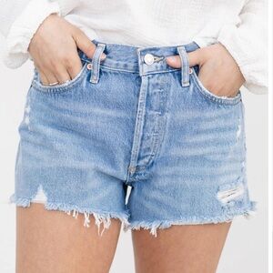 AGOLDE SWAPMEET PARKER DENIM SHORTS